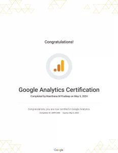 Top Freelance Digital Marketer in Kochi Google Analytics Certificate